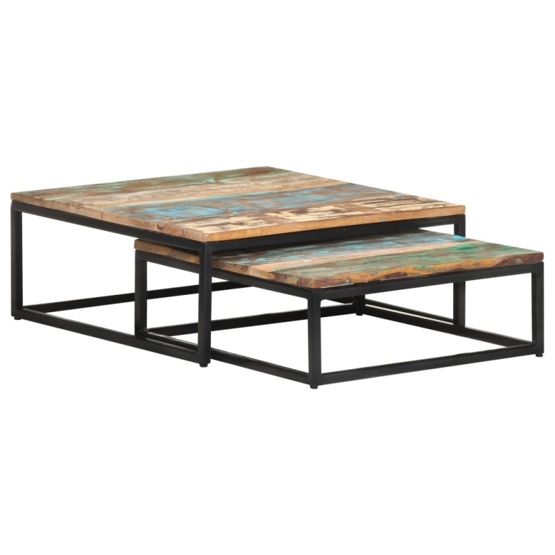vidaXL Satztische 2 Stk. Recyceltes Massivholz vidaXL Satztische 2 Stk. Recyceltes Massivholz