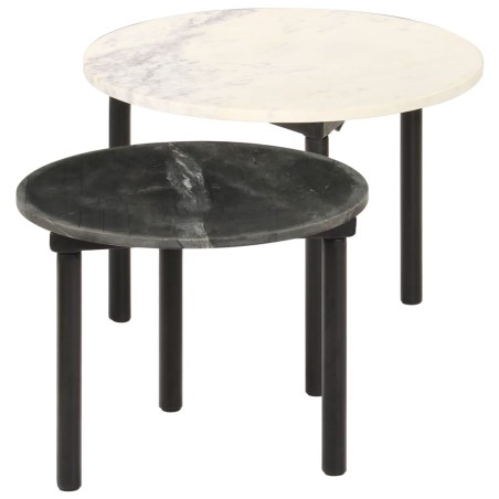 vidaXL Couchtische 2 Stk. Schwarz und Weiß
