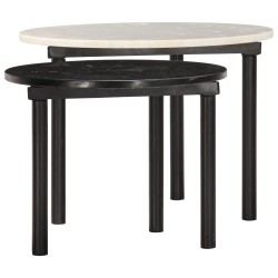 vidaXL Couchtische 2 Stk. Schwarz und Weiß