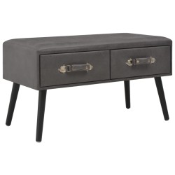 vidaXL Couchtisch Grau 80 x 40 x 46 cm Kunstleder  