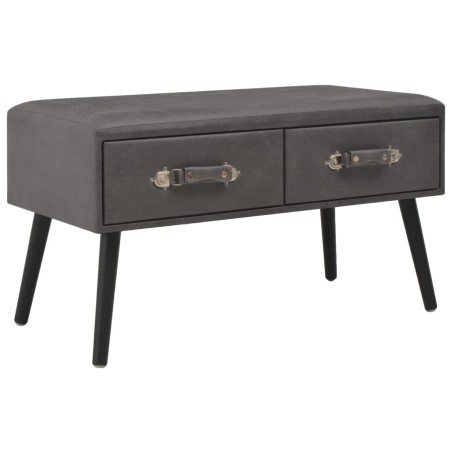 vidaXL Couchtisch Grau 80 x 40 x 46 cm Kunstleder  