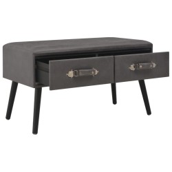 vidaXL Couchtisch Grau 80 x 40 x 46 cm Kunstleder  