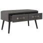 vidaXL Couchtisch Grau 80 x 40 x 46 cm Kunstleder vidaXL Couchtisch Grau 80 x 40 x 46 cm Kunstleder