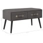vidaXL Couchtisch Grau 80 x 40 x 46 cm Kunstleder vidaXL Couchtisch Grau 80 x 40 x 46 cm Kunstleder