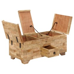 vidaXL Couchtisch 80 x 40 x 35 cm Massivholz Mango