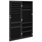 Schmuckschrank mit Spiegel Wandmontage Schwarz 37,5x10x106 cm Schmuckschrank mit Spiegel Wandmontage Schwarz 37,5x10x106 cm