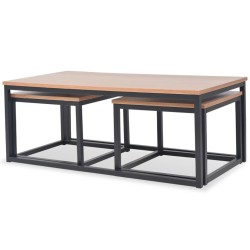 vidaXL Couchtisch-Set 3tlg. Eschenholz
