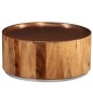 vidaXL Couchtisch Massivholz und Stahl 68 cm vidaXL Couchtisch Massivholz und Stahl 68 cm