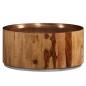 vidaXL Couchtisch Massivholz und Stahl 68 cm vidaXL Couchtisch Massivholz und Stahl 68 cm