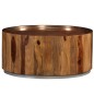 vidaXL Couchtisch Massivholz und Stahl 68 cm vidaXL Couchtisch Massivholz und Stahl 68 cm