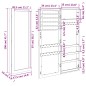 Schmuckschrank mit Spiegel Wandmontage Schwarz 37,5x10x106 cm Schmuckschrank mit Spiegel Wandmontage Schwarz 37,5x10x106 cm