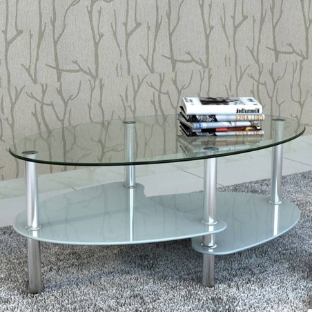 vidaXL Couchtisch im exklusivem Design Weiß 