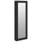 vidaXL Schmuckschrank mit Spiegel Wandmontage Schwarz 30x8,5x90 cm vidaXL Schmuckschrank mit Spiegel Wandmontage Schwarz 30x8,5x90 cm