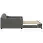 vidaXL Tagesbett Ausziehbar Dunkelgrau 100x200 cm Stoff vidaXL Tagesbett Ausziehbar Dunkelgrau 100x200 cm Stoff