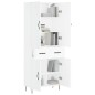 vidaXL Highboard Weiß 69,5x34x180 cm Holzwerkstoff vidaXL Highboard Weiß 69,5x34x180 cm Holzwerkstoff