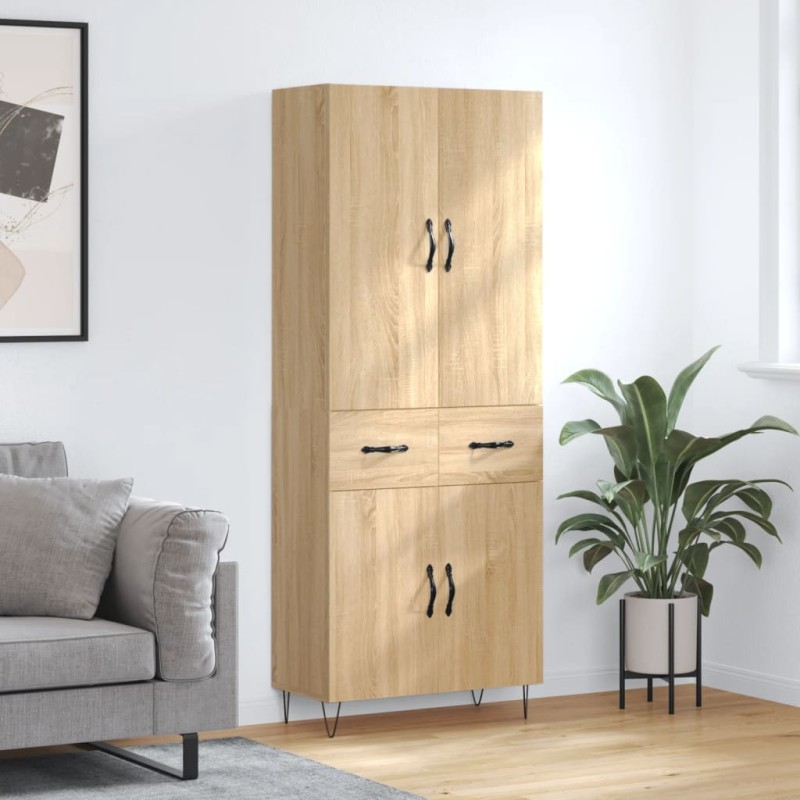 vidaXL Highboard Sonoma-Eiche 69,5x34x180 cm Holzwerkstoff vidaXL Highboard Sonoma-Eiche 69,5x34x180 cm Holzwerkstoff