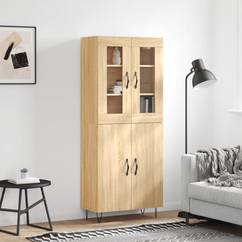 vidaXL Highboard Sonoma-Eiche 69,5x34x180 cm Holzwerkstoff vidaXL Highboard Sonoma-Eiche 69,5x34x180 cm Holzwerkstoff
