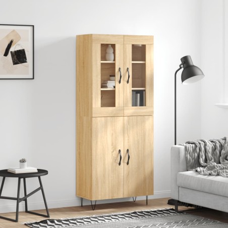 vidaXL Highboard Sonoma-Eiche 69,5x34x180 cm Holzwerkstoff