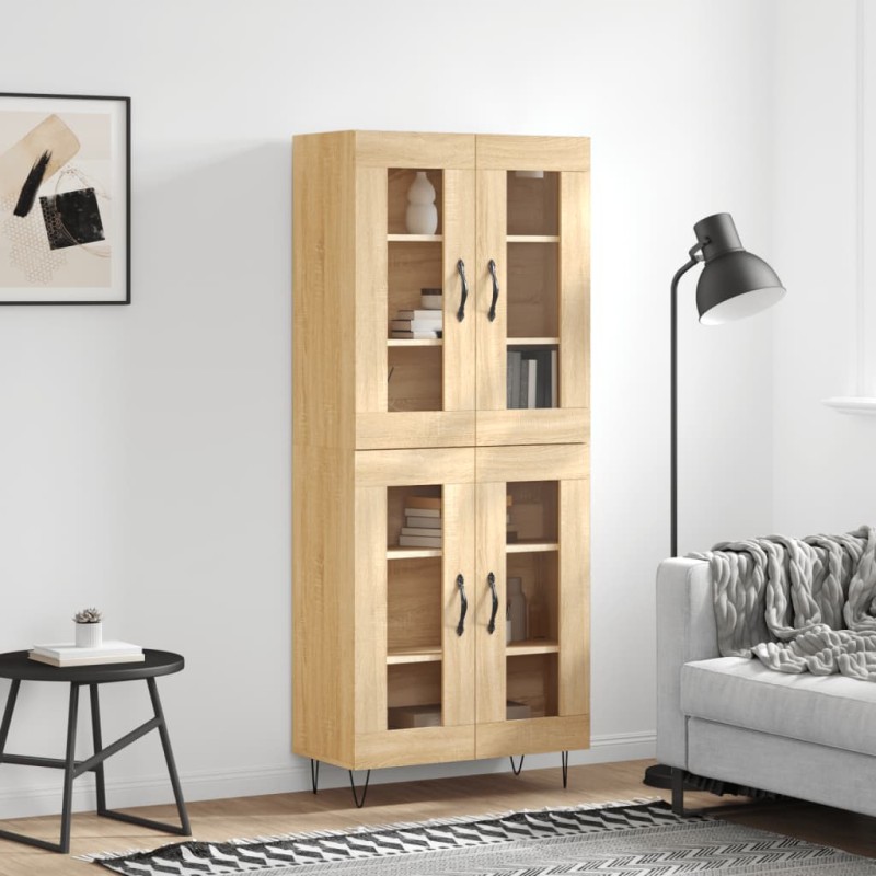 vidaXL Highboard Sonoma-Eiche 69,5x34x180 cm Holzwerkstoff vidaXL Highboard Sonoma-Eiche 69,5x34x180 cm Holzwerkstoff