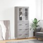 vidaXL Highboard Grau Sonoma 69,5x34x180 cm Holzwerkstoff vidaXL Highboard Grau Sonoma 69,5x34x180 cm Holzwerkstoff