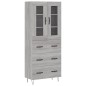 vidaXL Highboard Grau Sonoma 69,5x34x180 cm Holzwerkstoff vidaXL Highboard Grau Sonoma 69,5x34x180 cm Holzwerkstoff
