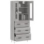vidaXL Highboard Grau Sonoma 69,5x34x180 cm Holzwerkstoff vidaXL Highboard Grau Sonoma 69,5x34x180 cm Holzwerkstoff