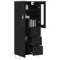 vidaXL Highboard Schwarz 69,5x34x180 cm Holzwerkstoff vidaXL Highboard Schwarz 69,5x34x180 cm Holzwerkstoff