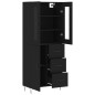 vidaXL Highboard Schwarz 69,5x34x180 cm Holzwerkstoff vidaXL Highboard Schwarz 69,5x34x180 cm Holzwerkstoff