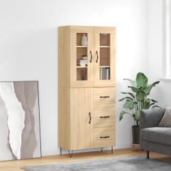 vidaXL Highboard Sonoma-Eiche 69,5x34x180 cm Holzwerkstoff