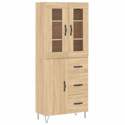 vidaXL Highboard Sonoma-Eiche 69,5x34x180 cm Holzwerkstoff