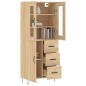 vidaXL Highboard Sonoma-Eiche 69,5x34x180 cm Holzwerkstoff