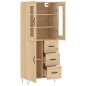 vidaXL Highboard Sonoma-Eiche 69,5x34x180 cm Holzwerkstoff