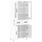 vidaXL Highboard Hochglanz-Weiß 69,5x34x180 cm Holzwerkstoff vidaXL Highboard Hochglanz-Weiß 69,5x34x180 cm Holzwerkstoff