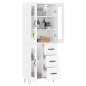 vidaXL Highboard Weiß 69,5x34x180 cm Holzwerkstoff vidaXL Highboard Weiß 69,5x34x180 cm Holzwerkstoff