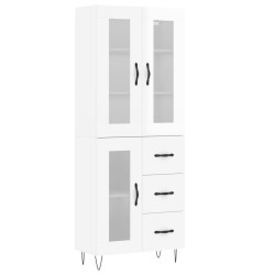 vidaXL Highboard Hochglanz-Weiß 69,5x34x180 cm Holzwerkstoff