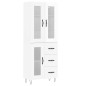 vidaXL Highboard Hochglanz-Weiß 69,5x34x180 cm Holzwerkstoff vidaXL Highboard Hochglanz-Weiß 69,5x34x180 cm Holzwerkstoff