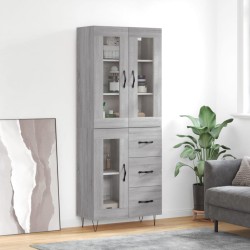 vidaXL Highboard Grau Sonoma 69,5x34x180 cm Holzwerkstoff