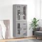 vidaXL Highboard Grau Sonoma 69,5x34x180 cm Holzwerkstoff vidaXL Highboard Grau Sonoma 69,5x34x180 cm Holzwerkstoff