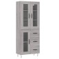 vidaXL Highboard Grau Sonoma 69,5x34x180 cm Holzwerkstoff vidaXL Highboard Grau Sonoma 69,5x34x180 cm Holzwerkstoff