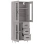 vidaXL Highboard Grau Sonoma 69,5x34x180 cm Holzwerkstoff vidaXL Highboard Grau Sonoma 69,5x34x180 cm Holzwerkstoff