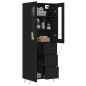 vidaXL Highboard Schwarz 69,5x34x180 cm Holzwerkstoff vidaXL Highboard Schwarz 69,5x34x180 cm Holzwerkstoff