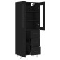 vidaXL Highboard Schwarz 69,5x34x180 cm Holzwerkstoff vidaXL Highboard Schwarz 69,5x34x180 cm Holzwerkstoff