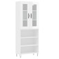 vidaXL Highboard Hochglanz-Weiß 69,5x34x180 cm Holzwerkstoff vidaXL Highboard Hochglanz-Weiß 69,5x34x180 cm Holzwerkstoff