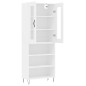 vidaXL Highboard Hochglanz-Weiß 69,5x34x180 cm Holzwerkstoff vidaXL Highboard Hochglanz-Weiß 69,5x34x180 cm Holzwerkstoff