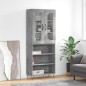 vidaXL Highboard Betongrau 69,5x34x180 cm Holzwerkstoff vidaXL Highboard Betongrau 69,5x34x180 cm Holzwerkstoff