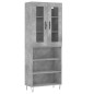 vidaXL Highboard Betongrau 69,5x34x180 cm Holzwerkstoff vidaXL Highboard Betongrau 69,5x34x180 cm Holzwerkstoff
