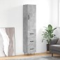vidaXL Highboard Betongrau 34,5x34x180 cm Holzwerkstoff vidaXL Highboard Betongrau 34,5x34x180 cm Holzwerkstoff
