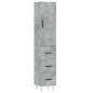 vidaXL Highboard Betongrau 34,5x34x180 cm Holzwerkstoff vidaXL Highboard Betongrau 34,5x34x180 cm Holzwerkstoff