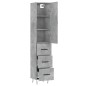 vidaXL Highboard Betongrau 34,5x34x180 cm Holzwerkstoff vidaXL Highboard Betongrau 34,5x34x180 cm Holzwerkstoff