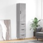 vidaXL Highboard Grau Sonoma 34,5x34x180 cm Holzwerkstoff vidaXL Highboard Grau Sonoma 34,5x34x180 cm Holzwerkstoff